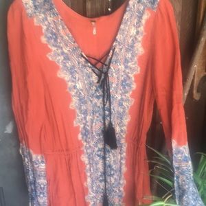 Free People stunning lace up tunic!!